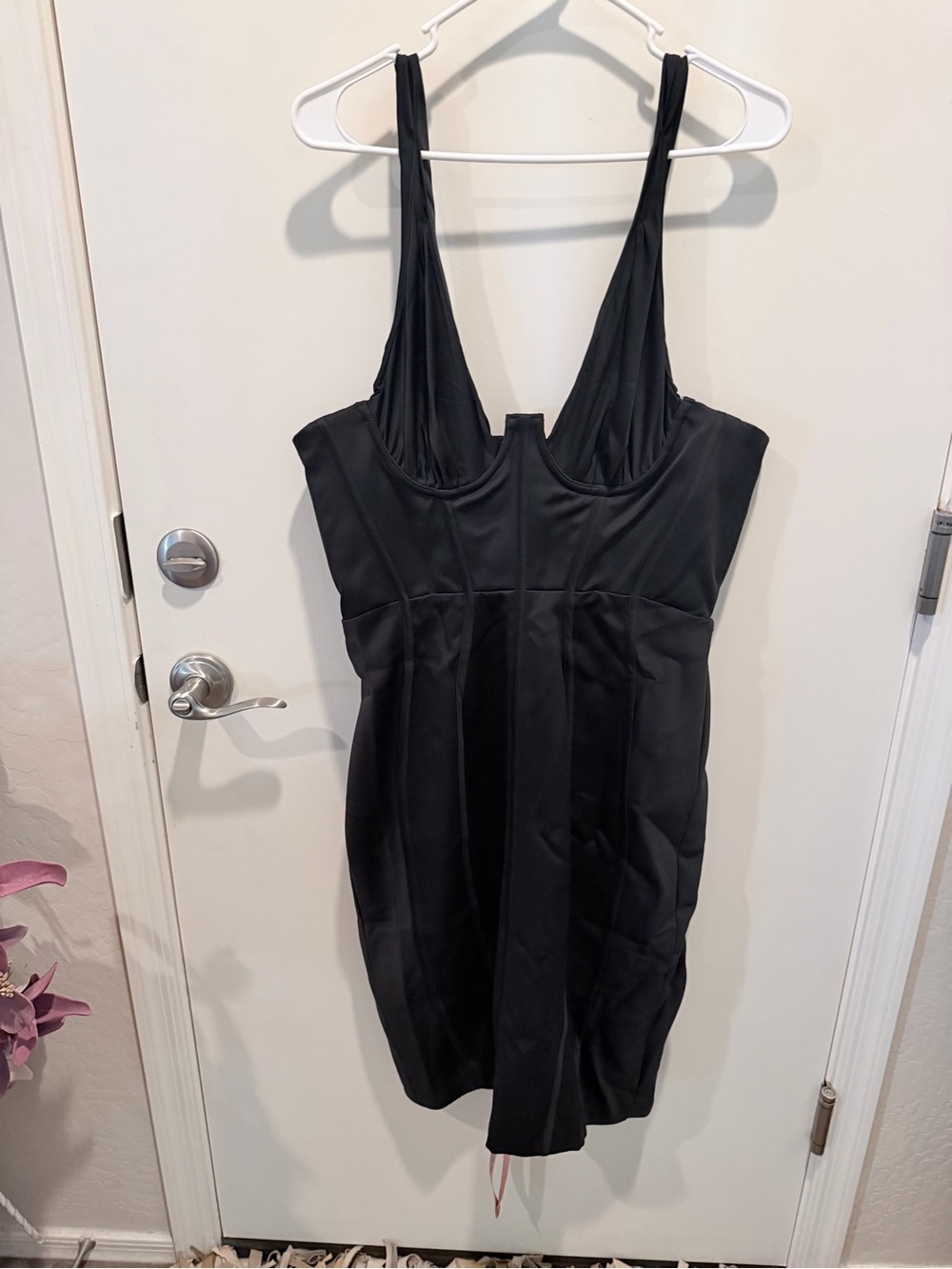 House of CB Black Sculpted Bust Midi Dress